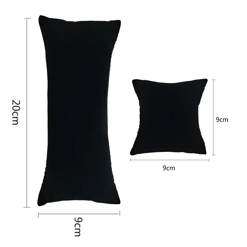 1 Set Colorful Velvet Jewelry Exhibitor Pillow Stand Bracelet Watch Bangle Organizer Cushion Photography Prop Show Holder