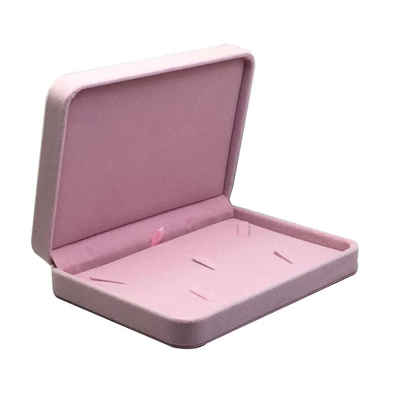 17x12x4cm 5 color Velvet Jewelry Set Box Big Necklace Ring Earring Pendant Gift Packaging Storage Organizer Case Wedding Holder