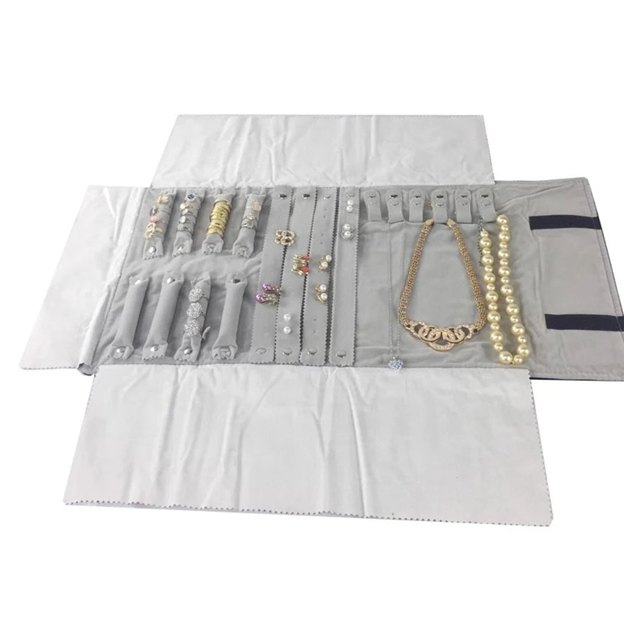 Jewelry Exhibition Jewelry Storage Bag Portable Velvet Pouch Ring Earring Necklace Storage Holder Set Jewelry Organize Bags