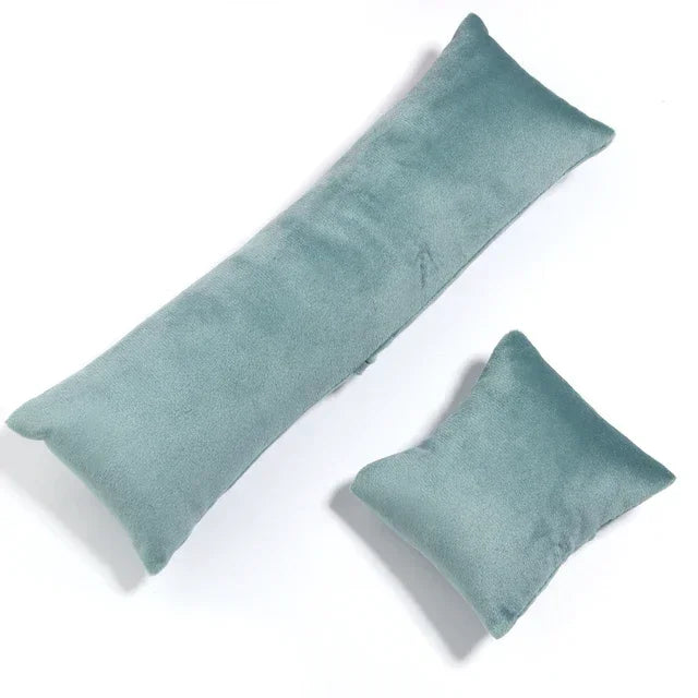 1 Set Colorful Velvet Jewelry Exhibitor Pillow Stand Bracelet Watch Bangle Organizer Cushion Photography Prop Show Holder