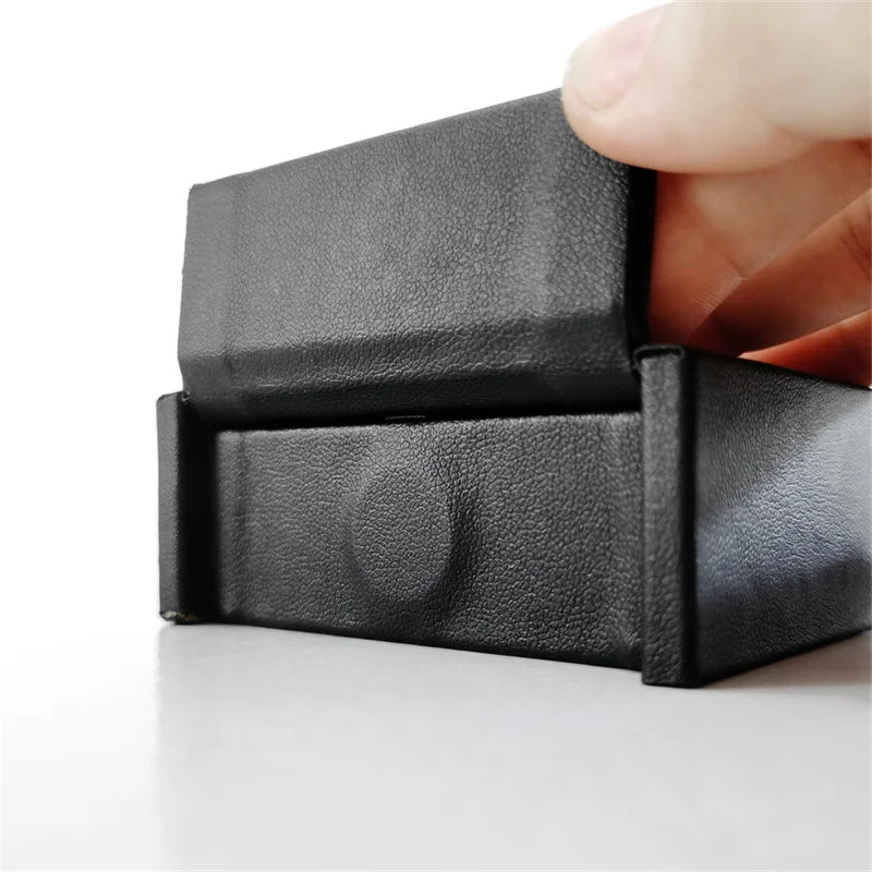 Jewelry Gem Stone Display Holder Loose Diamond Storage Case V Groove Jar Gemstone Size Selecting Tray White Leather