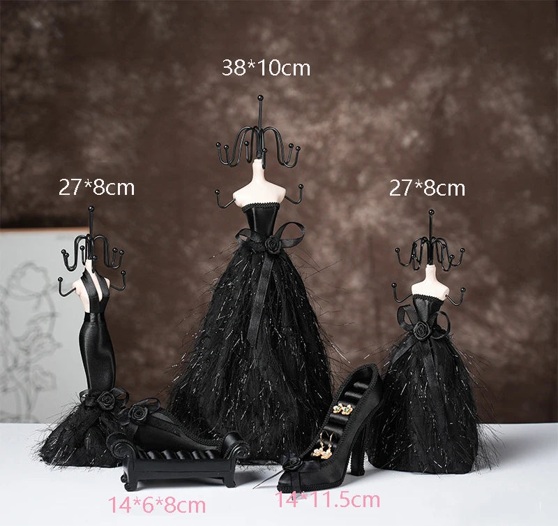 Luxury Showcase Props Beautiful Ornaments Earrings Rings Display Organizer Rack Bracelets Necklaces Jewelry Holder