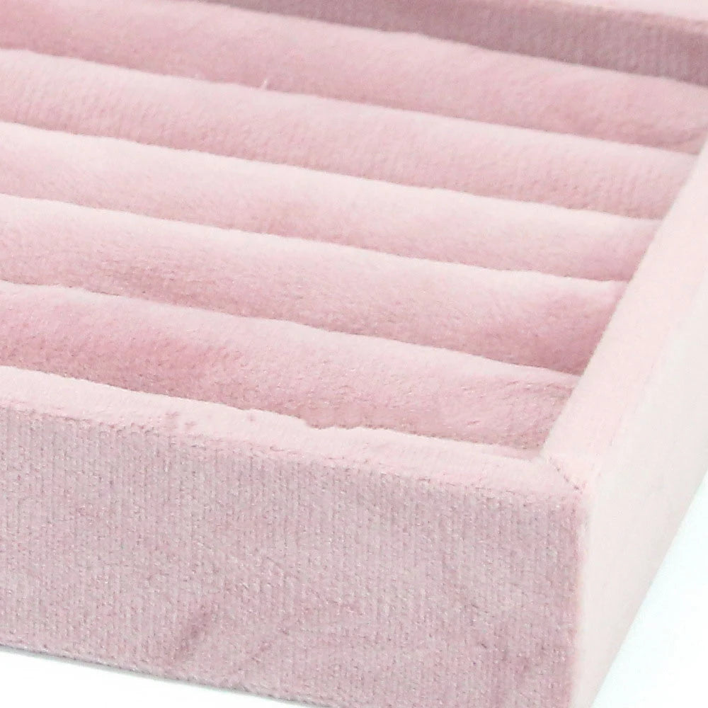 Jewelry Organizer Earring Necklace Display Stand Quality Pink Velvet Ring Tray Pendant Storage Plate Watch Bracelet Holder