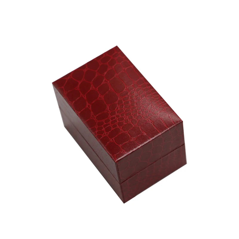 Jewelry Storage Box Crocodile Pattern Filled Leather Paper Flip Watch Packaging Gift Box Bracelet Collection Box