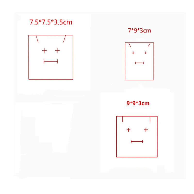 Retro Box for Cardboard Jewelry Earring Bracelet Holder Organizer Landscape Pattern Paper Box Ring Necklace Packaging Case 10Pcs