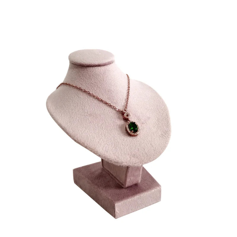 Pink Necklace Display Stand Pendant Showing Rack Jewelry Display Organizer Mini Necklace Holder Display Bust Ornament Holder