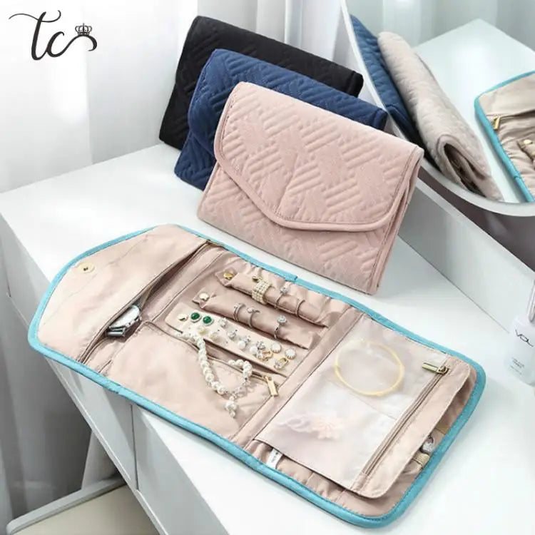 Jewelry Organizer Portable Travel Soft Case Large Capacity Accessories Organize Jewelry Bags and Packaging