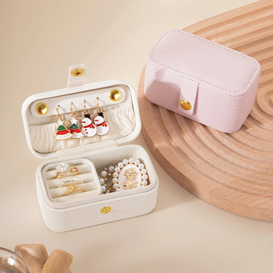 Mini Jewelry Box Portable Travel Earrings Pendant Necklace Jewelry Storage Box Lipstick Box Ring Storage Box