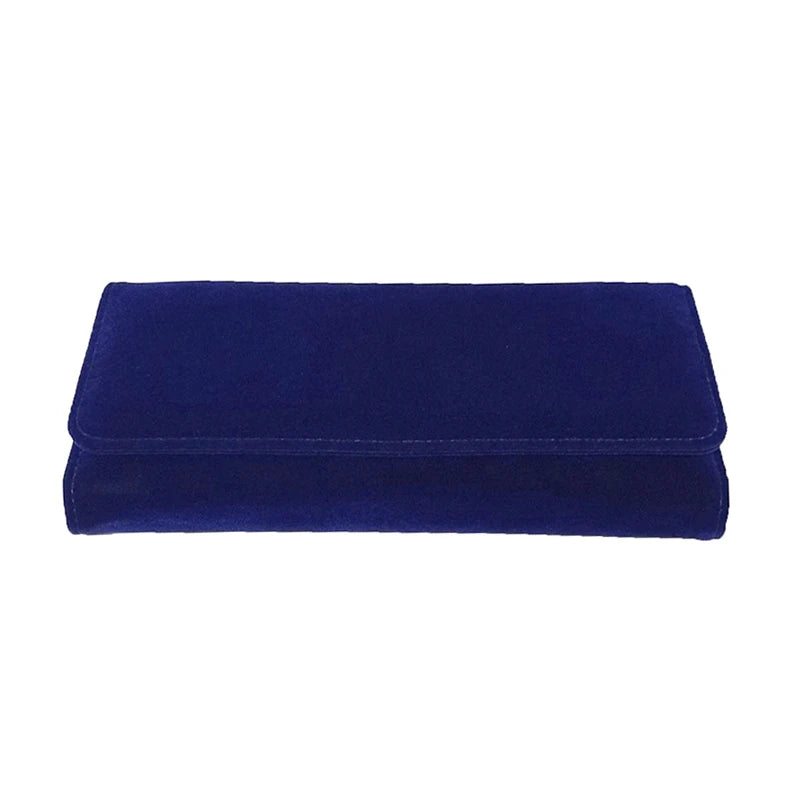 Portable Roll-up Jewelry Roll Storage Bag Folding Travel Earrings Necklaces Bracelets Rings Container Storage
