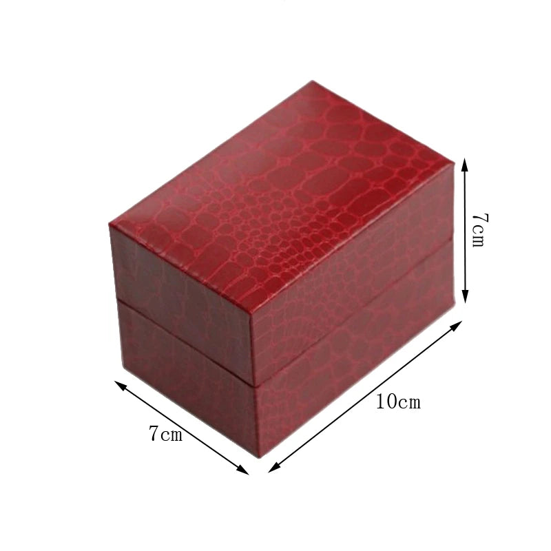 Jewelry Storage Box Crocodile Pattern Filled Leather Paper Flip Watch Packaging Gift Box Bracelet Collection Box