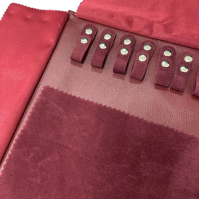 Wine Red Jewelry Organizer Pu Leather Roll Bag Necklace Bracelet Holder Travel Jewellery Bags Portable Jewelry Display Pouch