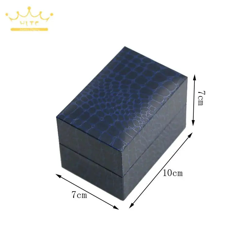 Jewelry Storage Box Crocodile Pattern Filled Leather Paper Flip Watch Packaging Gift Box Bracelet Collection Box