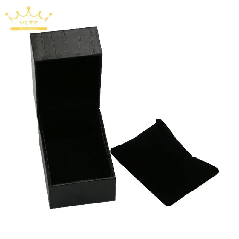 Jewelry Storage Box Crocodile Pattern Filled Leather Paper Flip Watch Packaging Gift Box Bracelet Collection Box