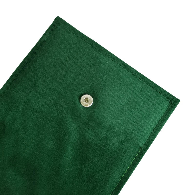 Dark Green Jewelry Velvet Bag Exhibitor Set Jewelry Storage Case Wrist Watch Necklace Display Holder Rings Pendants Packaging