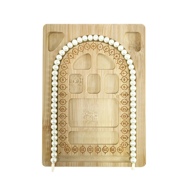 Bracelet Necklace Design Tray Bamboo Diy Tool Pearl Beaded Decorative Board Household Diy Accessory Tools for Handmade Crafts