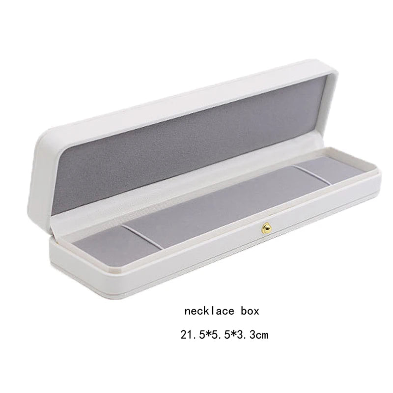 High Quality Pu Leather Jewelry Packaging Gift Box Proposal Ring Box Brooch Earring Display Box Necklace Collection Box