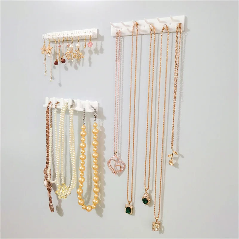 Jewelry Hooks 9 Pieces/set Combination Plastics Sticky Hooks Earrings Necklace Storage Rack Cheap Jewelry Organizer