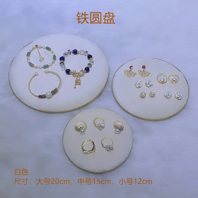 Jewelry Store Window Jewelry Display Case Fashion White Flannelette Head Jewelry Display Rack Ring Necklace Display Rack