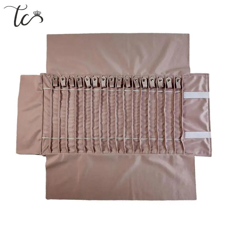 New Jewelry Roll Pack Pearl Necklace Bracelet Storage Display Bag Portable Travel Storage Display Roll Pack