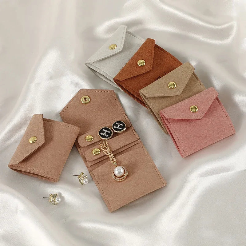 Mini Size Microfiber Jewelry Pouch Ring Earring Organizer Bag Travel Portable Samll Bag Christmas Presents Gift Packaging Supply