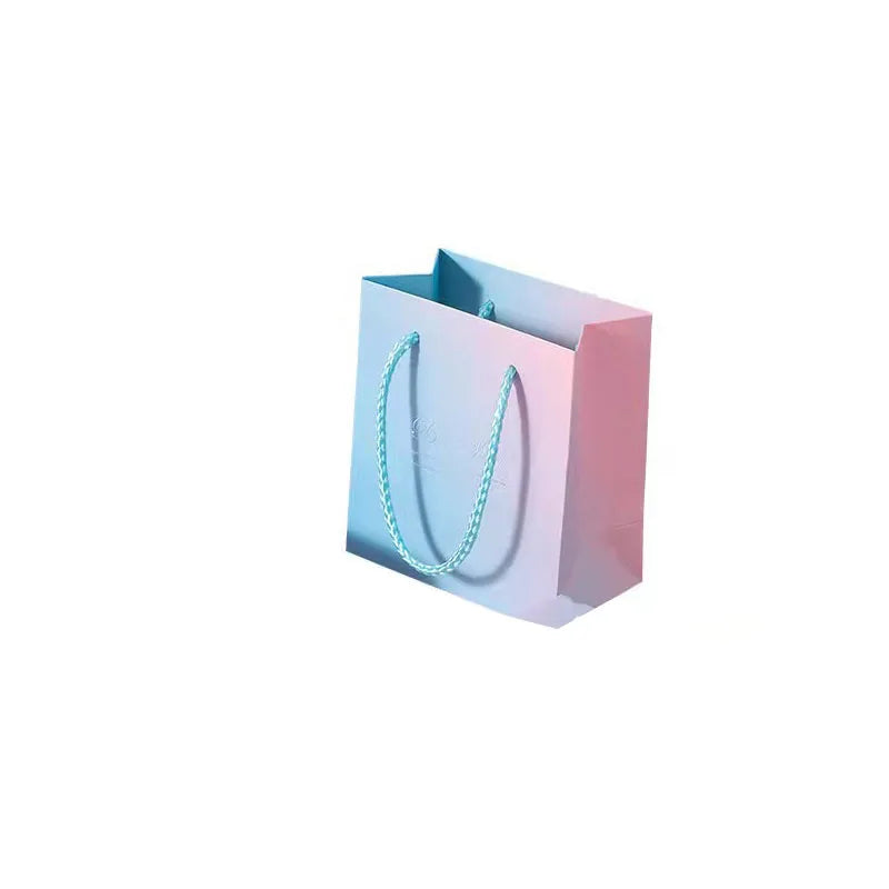 Pink Blue Jewelry Boxes Ring Earrings Gift Box Jewelry Organizers Gradient Storage Case Necklace Bracelet Packing Box Tote Bag