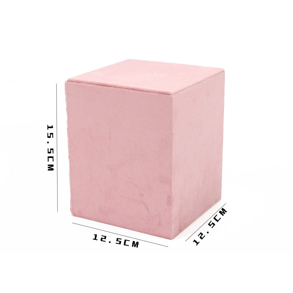 Jewelry Organizer Earring Necklace Display Stand Quality Pink Velvet Ring Tray Pendant Storage Plate Watch Bracelet Holder