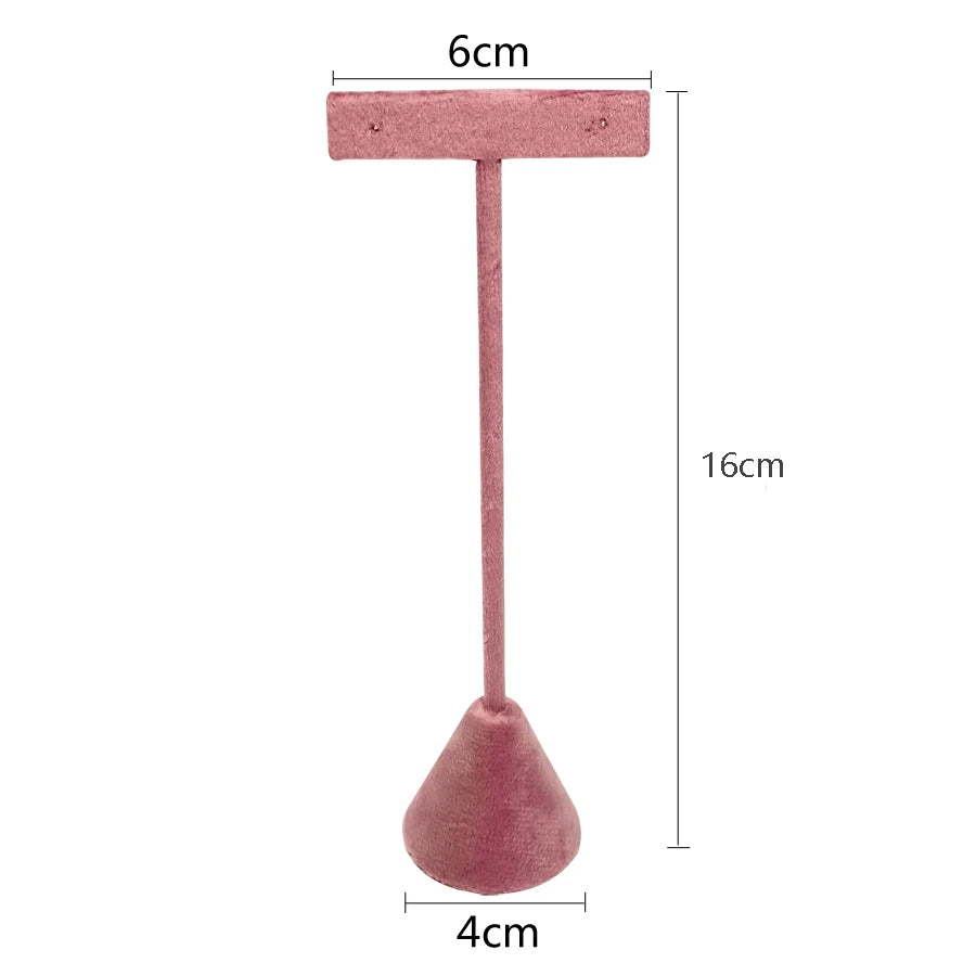 Pink Velvet Jewelry Organizer Trays Earrings Rings Holder Stud Ear Watch Bangle Storage Tray Jewelry Counter Jewelry Display