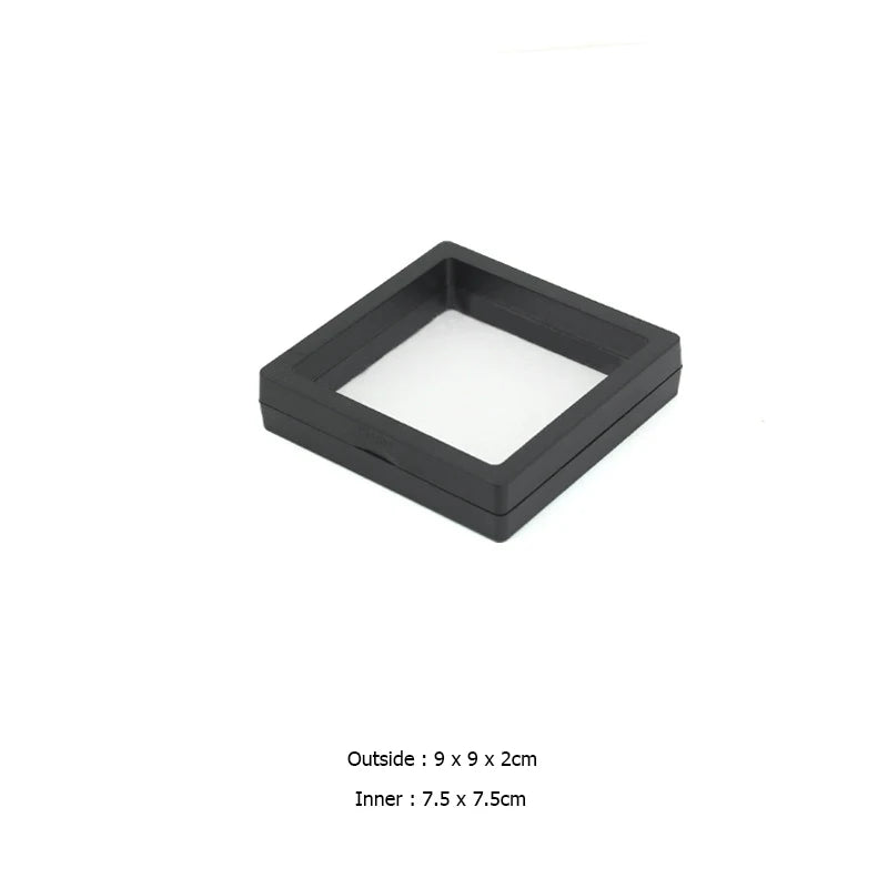 Bracelet Packaging Box 3D Pe Film Gemstone Membrane Display Holder Earring Ring Storage Case Jewelry Stand Floating Frame