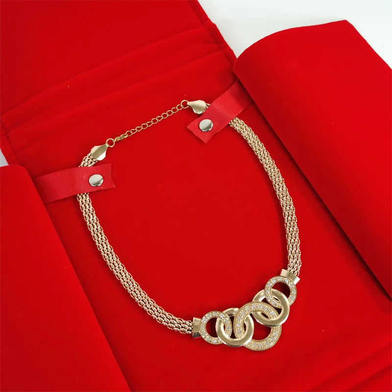 Chinese Red Necklace Organizer Velvet Jewelry Holder Pearl Necklace Storage Bag for Exhibitor Gold Chain Jewelry Holder