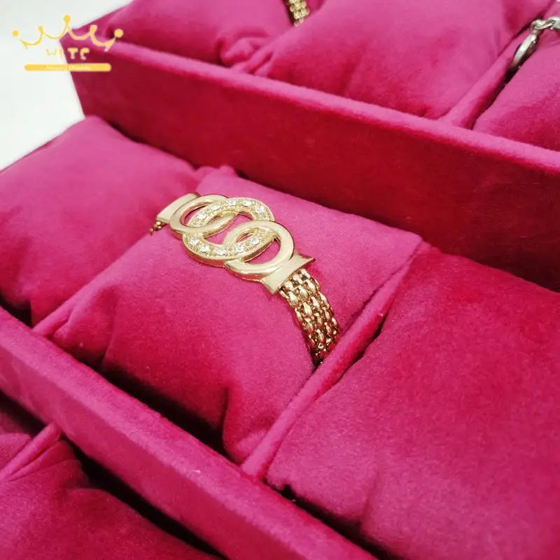 3-Layer Ladder Watch Display Tray with Pillows 12 Girds Bracelet Holder Pretty Rose Red Jewelry Trays Jade Bracelet Organizer