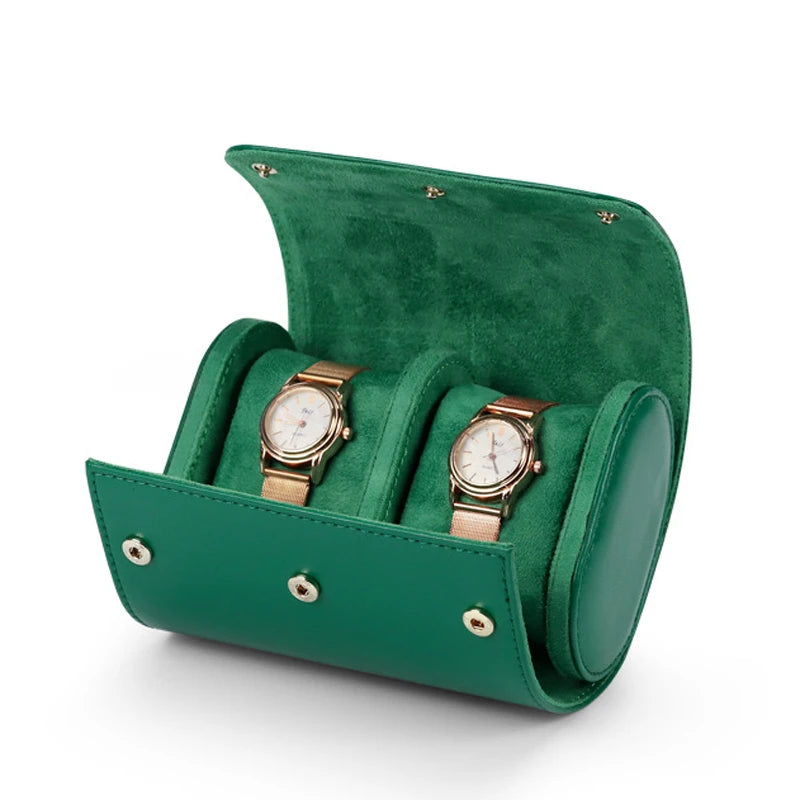 Portable Travel Watch Storage Box Single Mechanical Watch Protection Dustproof Famous Watch Leather Watch Bag Multiple