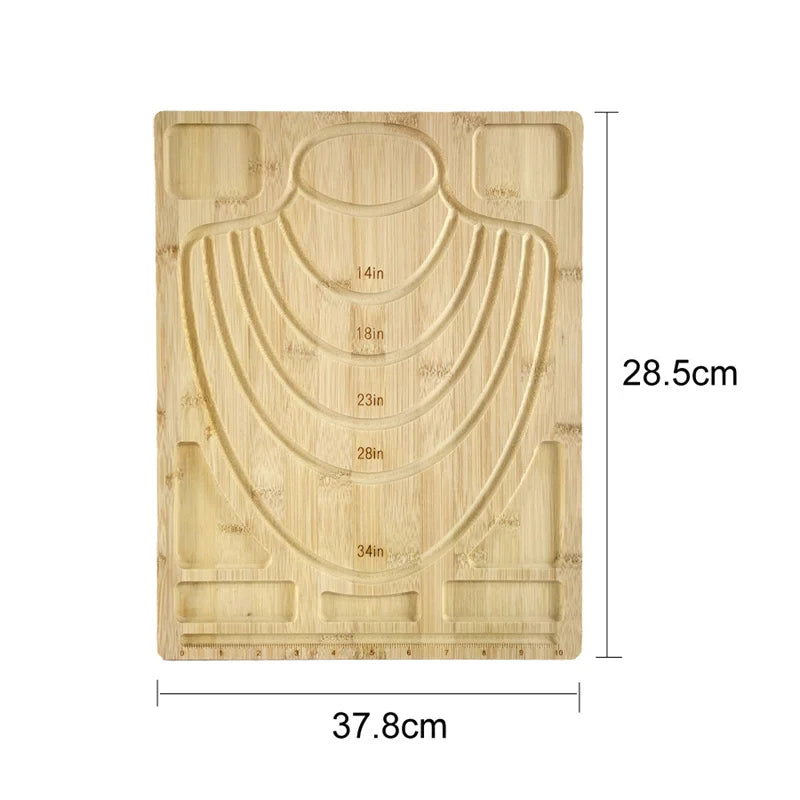 Bracelet Necklace Design Tray Bamboo Diy Tool Pearl Beaded Decorative Board Household Diy Accessory Tools for Handmade Crafts