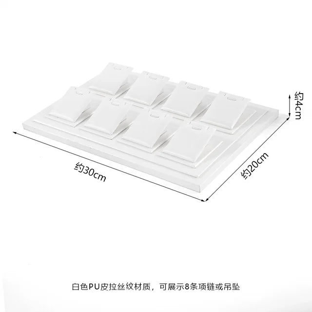 Pure WhiteJewelry Exhibitor Props Bracelet Earring Frame Wiredrawing Table Jewelry Tray Necklace Earring Ring Jewelry Display