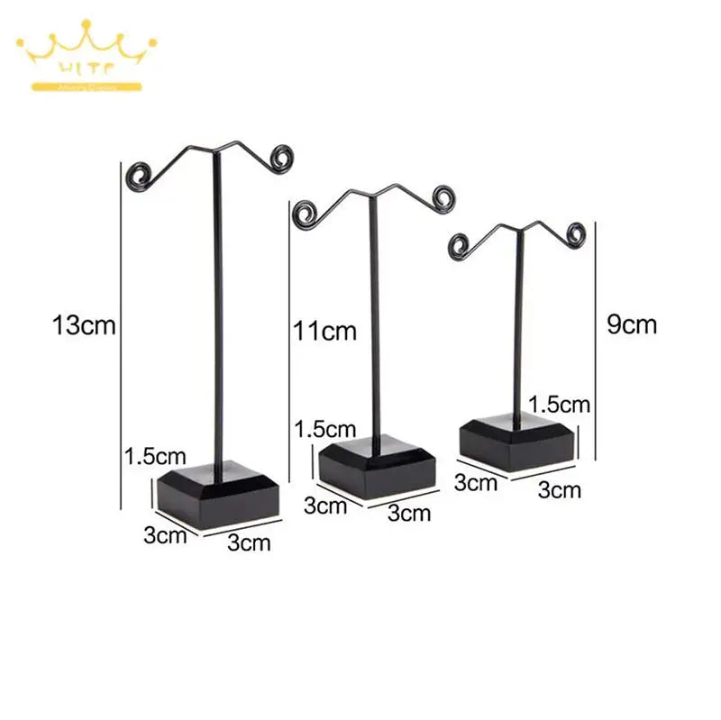 Earring Display Stand Jewelry Rack Bracelet Displays Holder Metal Earrings Stud with Acrylic Base 3Pcs/set Tassel Dangle Rack
