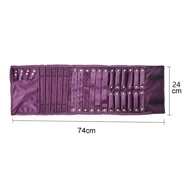 Jewelry Roll Up Bag Organizer Soft Velvet Travel Bags Necklace Earrings Ring Bracelet Carrier Storage Case Bangle Watch Lagerung