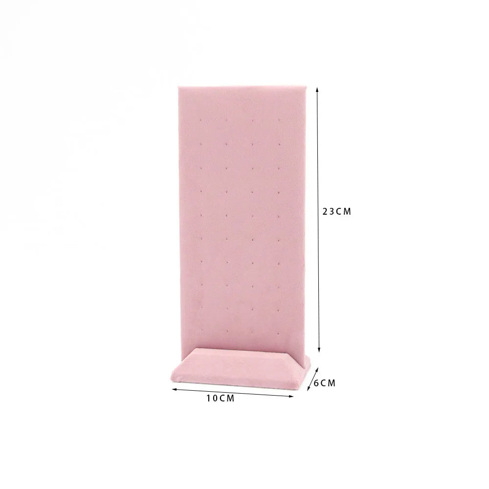 Jewelry Organizer Earring Necklace Display Stand Quality Pink Velvet Ring Tray Pendant Storage Plate Watch Bracelet Holder