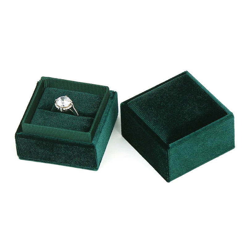 Corduroy Jewelry Box High Quality Creative Propose Ring Gift Box Necklaces Rings Pendant Packaging Box Velvet Container