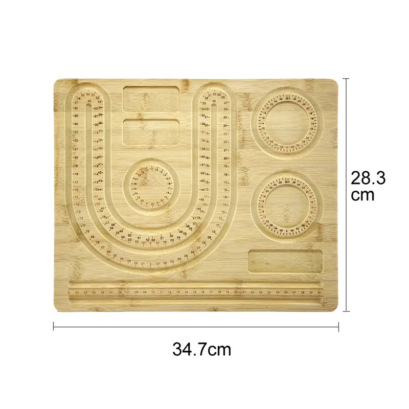 Bracelet Necklace Design Tray Bamboo Diy Tool Pearl Beaded Decorative Board Household Diy Accessory Tools for Handmade Crafts