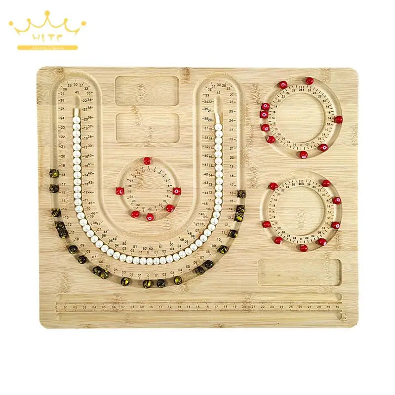 Bracelet Necklace Design Tray Bamboo Diy Tool Pearl Beaded Decorative Board Household Diy Accessory Tools for Handmade Crafts