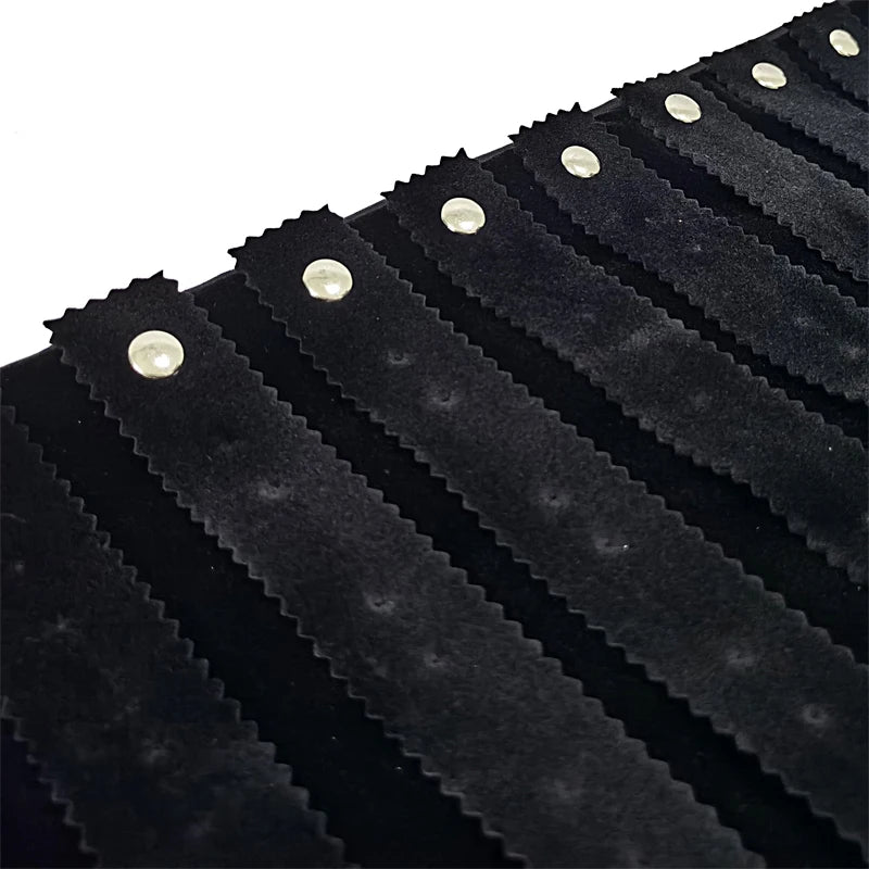 High-Capacity Earring Storage Roll Bag Black Velvet Jewelry Display Storage Bag 60 Pairs Stud Earrings Roll Organizer Cases