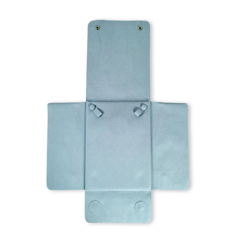 Microfiber Jewelry Display Pouch Pearl Neckalce Organizer Chain Storage Bag for Exhibition Green Blue Brown Available