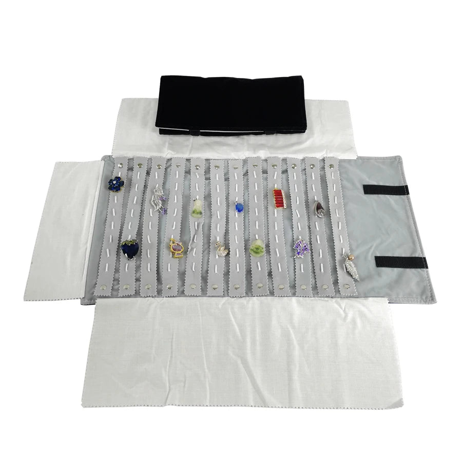 Jewelry Exhibition Jewelry Storage Bag Portable Velvet Pouch Ring Earring Necklace Storage Holder Set Jewelry Organize Bags