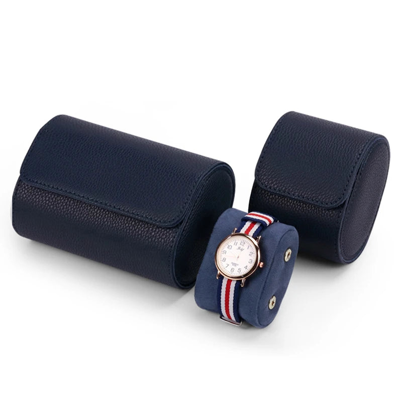 Portable Travel Watch Storage Box Single Mechanical Watch Protection Dustproof Famous Watch Leather Watch Bag Multiple