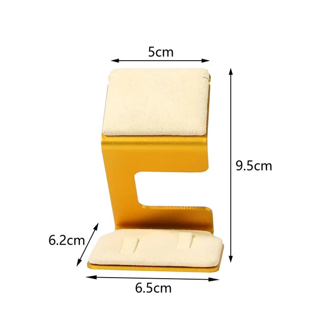 Creative Combination with Jewelry Display Case Metal Beige Suede Rack Ring Necklace Bracelet Pendant Shooting Counter Props