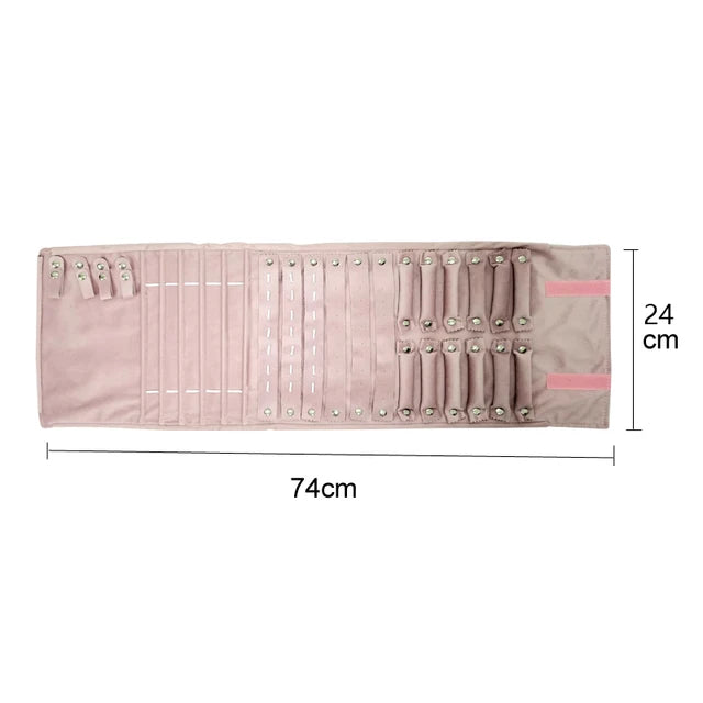 Jewelry Roll Up Bag Organizer Soft Velvet Travel Bags Necklace Earrings Ring Bracelet Carrier Storage Case Bangle Watch Lagerung