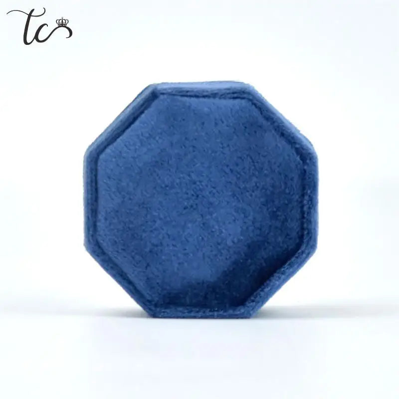 Creative Octagonal Ring Box High Quality Velvet Couple 1/2/3 Slot Ring Organizer Wedding Commemorative Gift Packaging Box