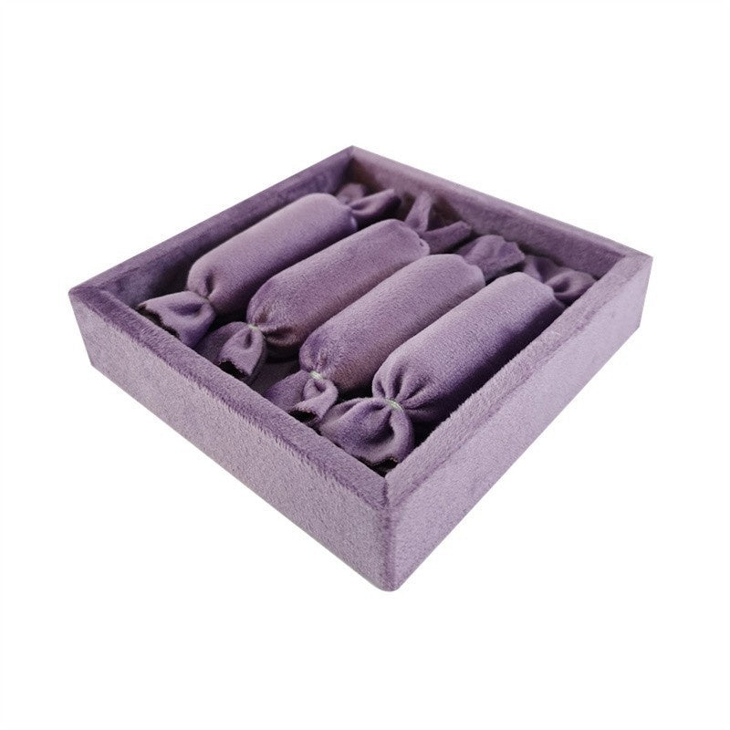 Creative Candy-Shapped Detachable Rings Tray Remove Ring Holder Tary Soft Velvet Surface Jewelry Storage Organizer Display