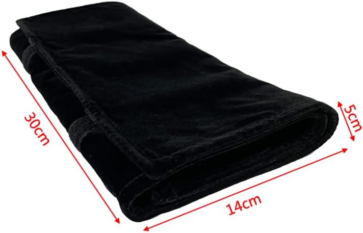 SCIKHEFT Velvet Travel Jewelry Case Roll Bag Organizer for Necklace Bracelets Ring Earrings