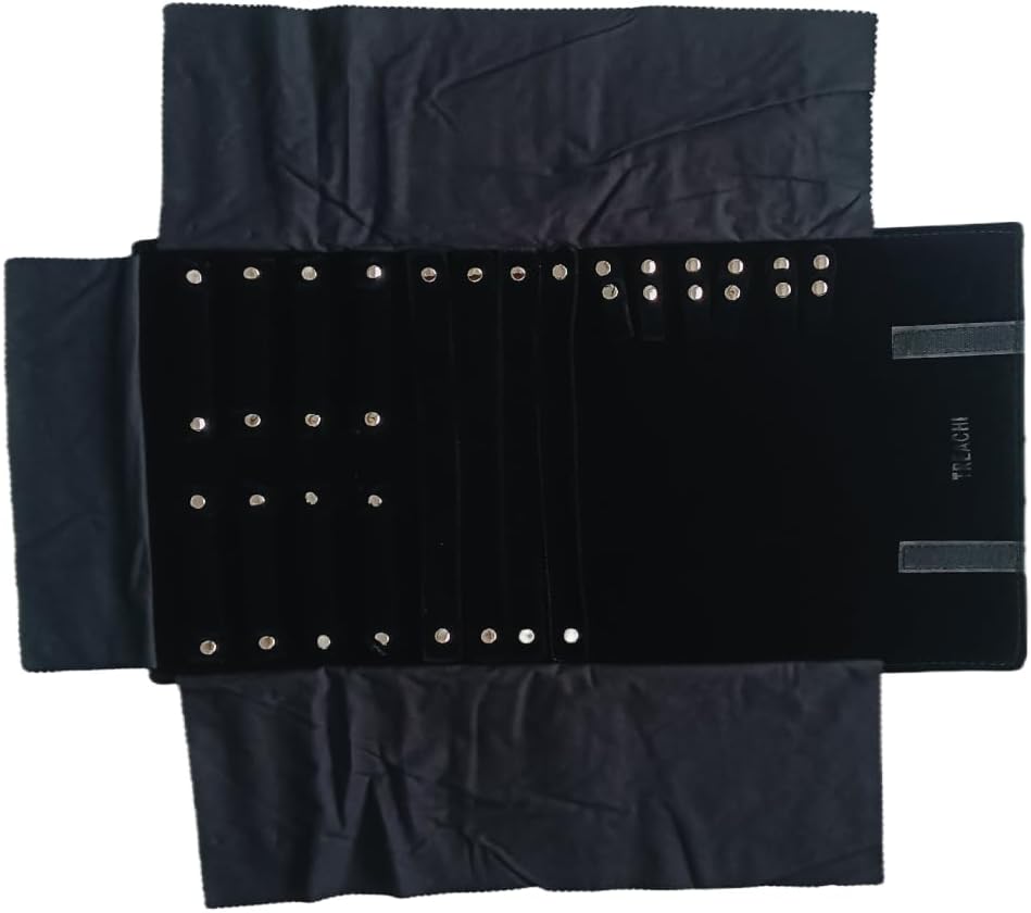 Travel Roll Bag Jewelry Display Storage Organizer Multi-function Velvet Pouch