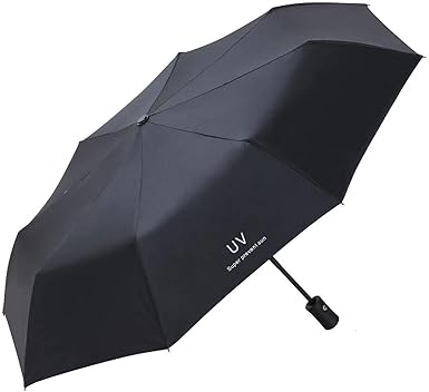 2024 NEW Automatic Black Umbrella Anti-UV Sun/Rain Windproof 3 Folding Compact Umbrella